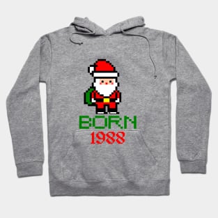 pixel art santa claus born 1999 Hoodie